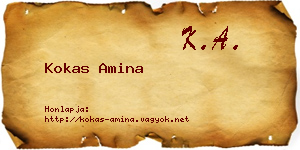 Kokas Amina névjegykártya